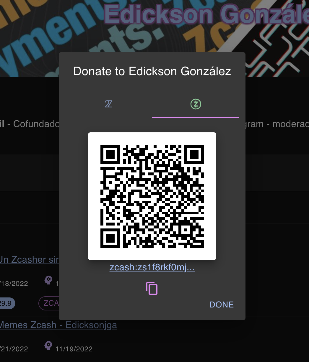 Donate with Zcash