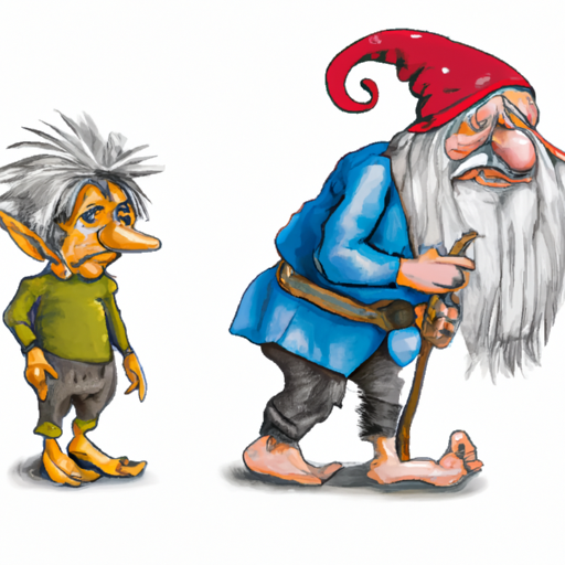 a gnome and a troll