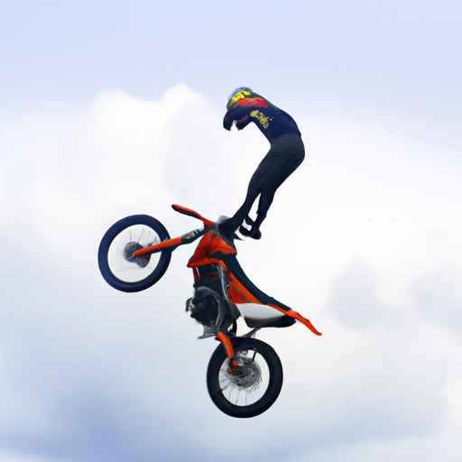 Motorcycle jumping on an airplane