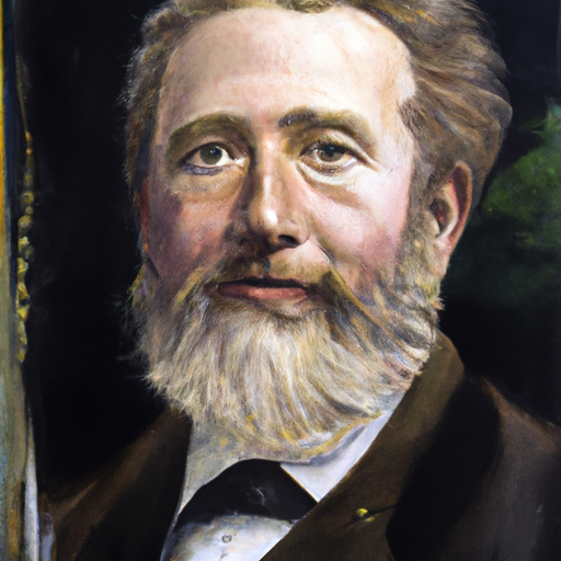 portrait of Jules Verne, oil and canvas