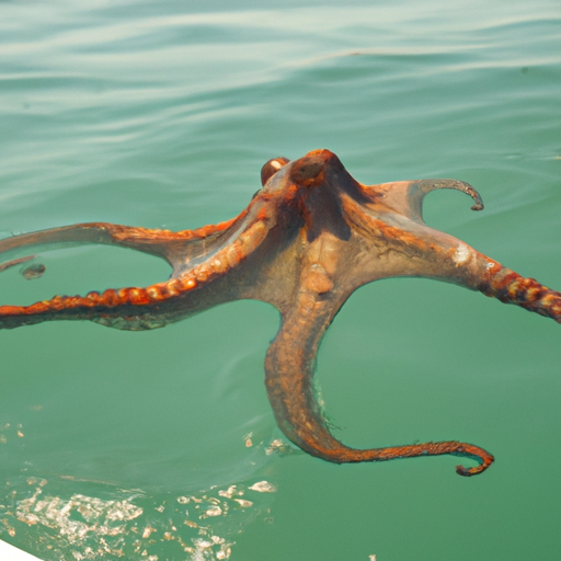 realistic Photographic evidence of a kraken at sea