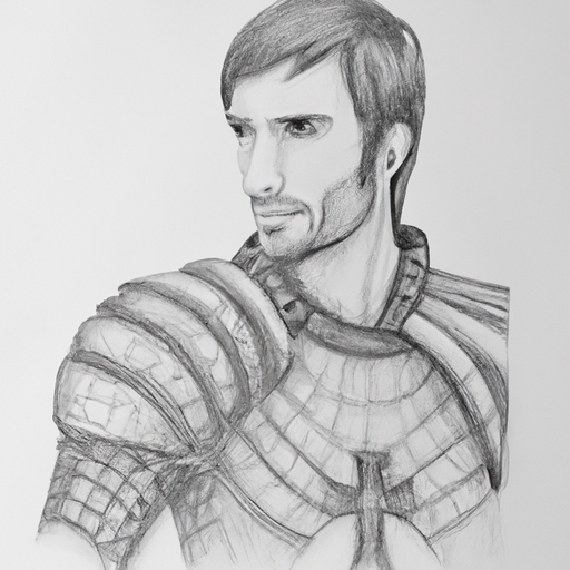 Sir Lancelot pencil drawing