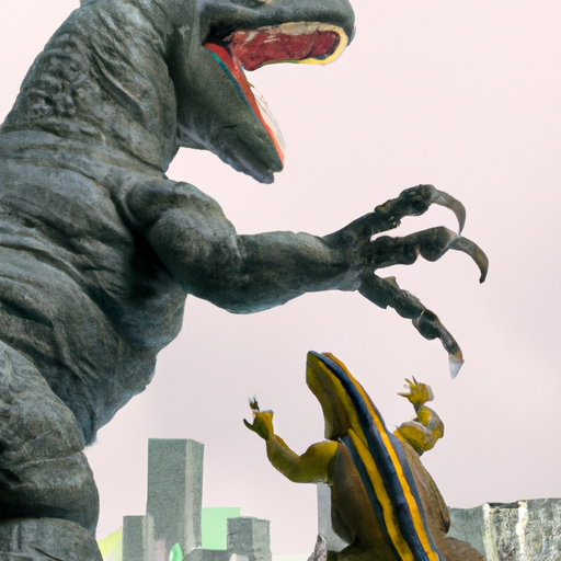 situations, allowing him to use tactics and advantage of his smaller size to prevail. Godzilla fighting Kong in color