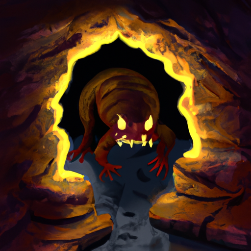 that live in caves and dark places. They are usually depicted as monstrous or ogre-like figures with menacing eyes.