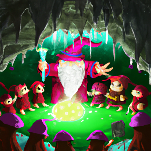 The wizard then banished the tiny people to a secret realm deep beneath the earth