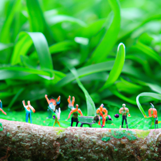 Tiny people triumphant return to their green village