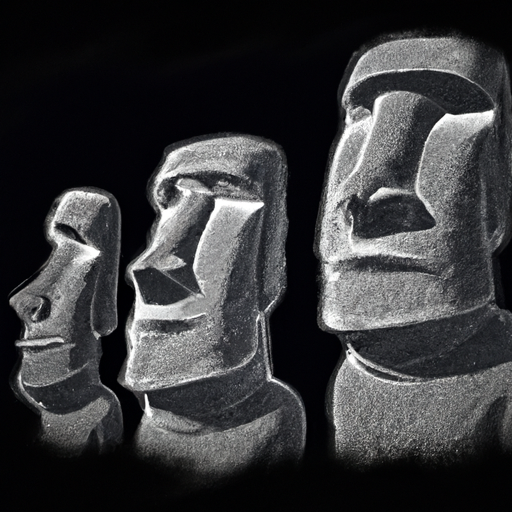 chalk sketch of eastern island heads
