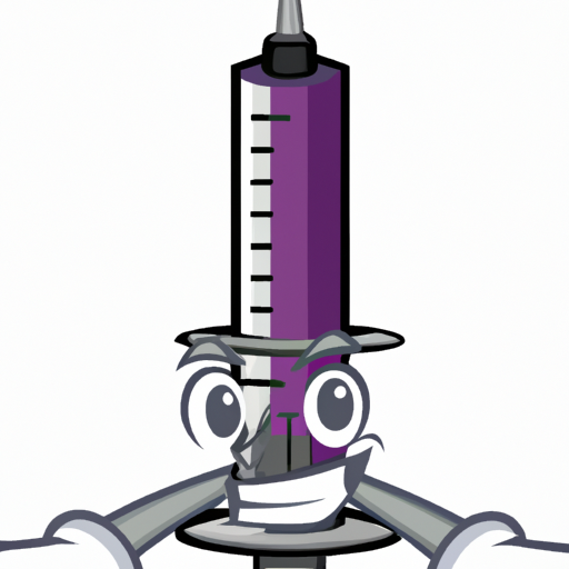 Evil big pharma cartoon villain hyperdermic needle
