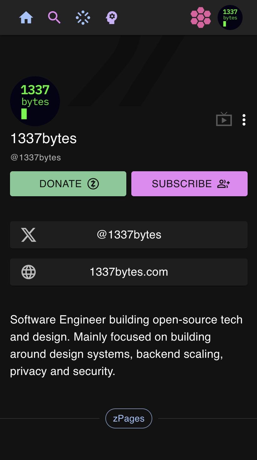 Free2Z Profile Social Links Example