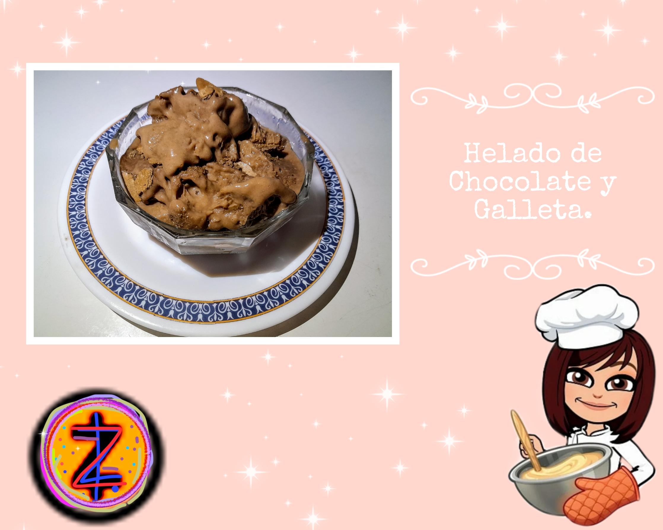 Prepara conmigo, Helado cremoso de Chocolate y galletas.
