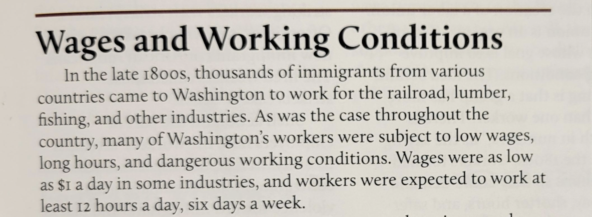 Disinformation in Our Washington State Public School History Book Part 1: One Dollar a Day
