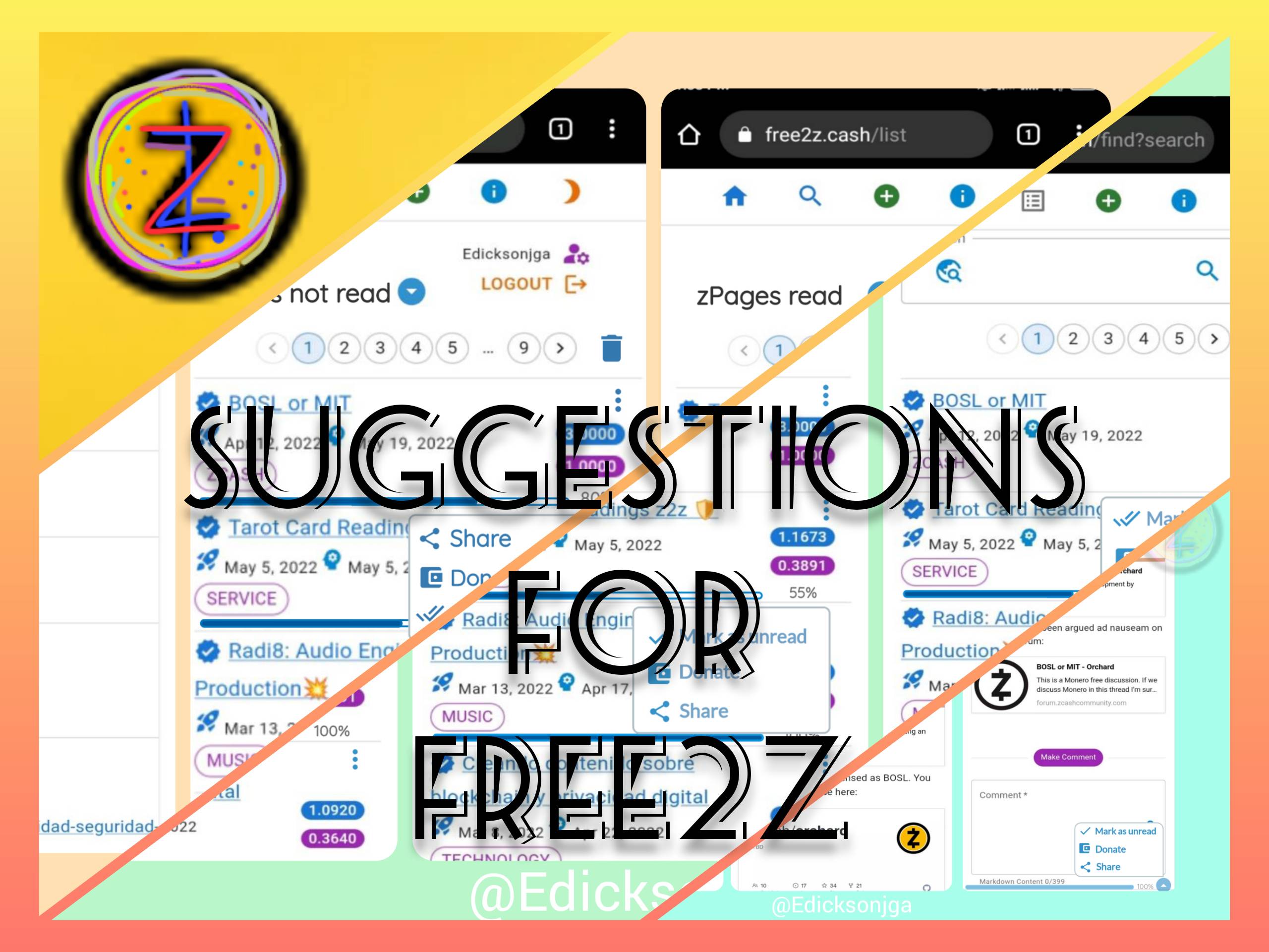 FI for Suggestions for Free2z