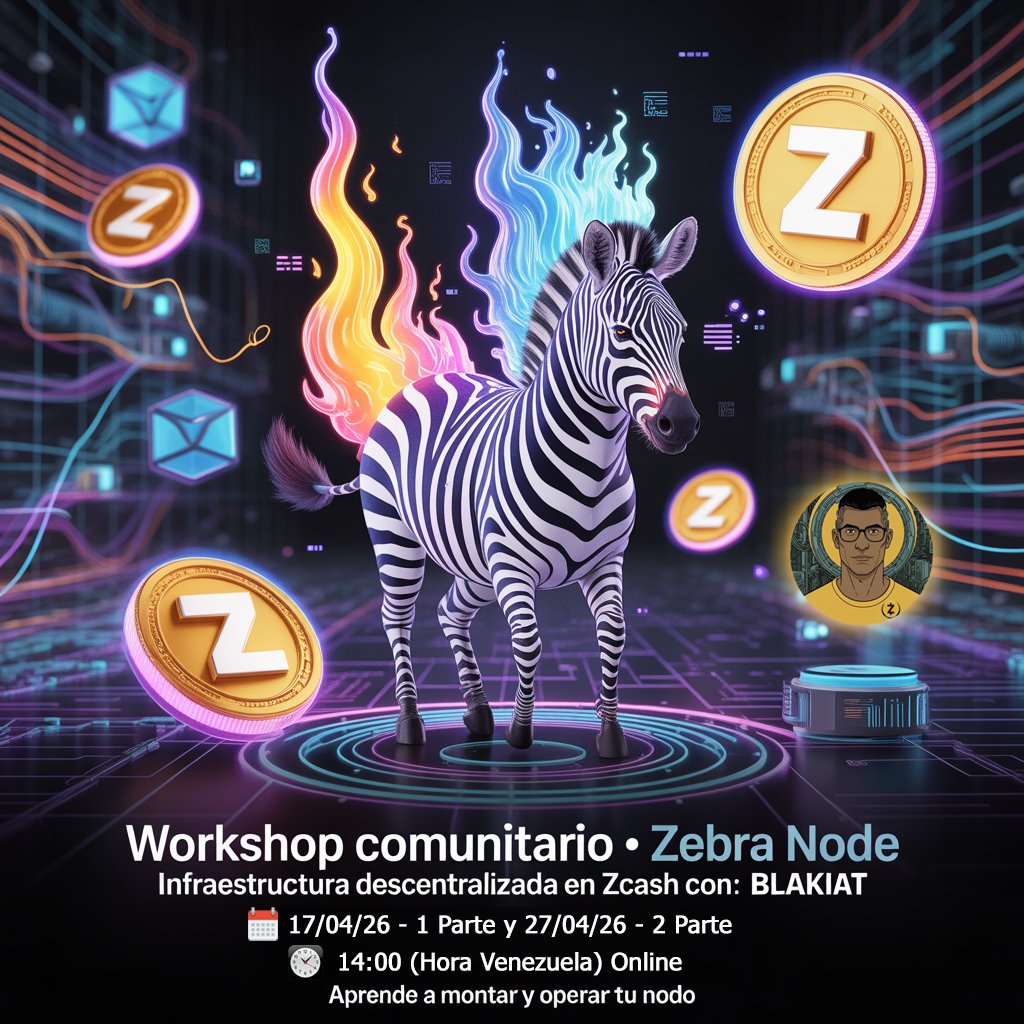 🦓 Construye el futuro: Taller comunitario sobre infraestructura descentralizada con Zcash