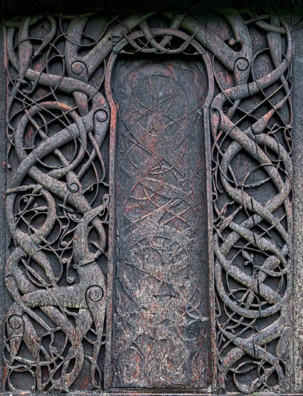 The Stave church in Urnes is a wooden church from the Viking Age, located in Norway, dating back to the 11th century