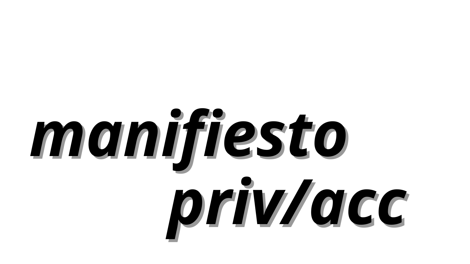 Manifiesto Priv/Acc