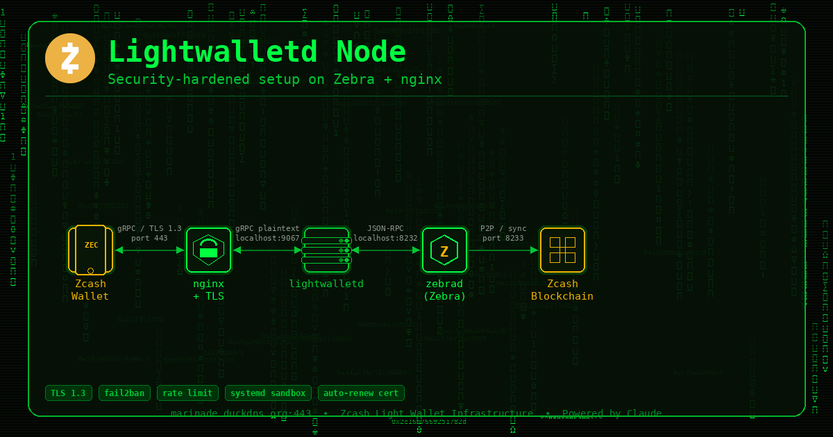 Contributing to Zcash with a Lightwalletd node - thanks to Claude