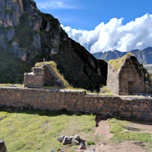 Incan ruins in the Andes mountains