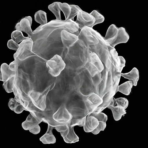 Virus under electron microscope