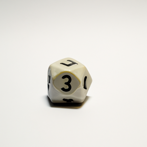 photo of a 6-sided die with 1 up with a white background
