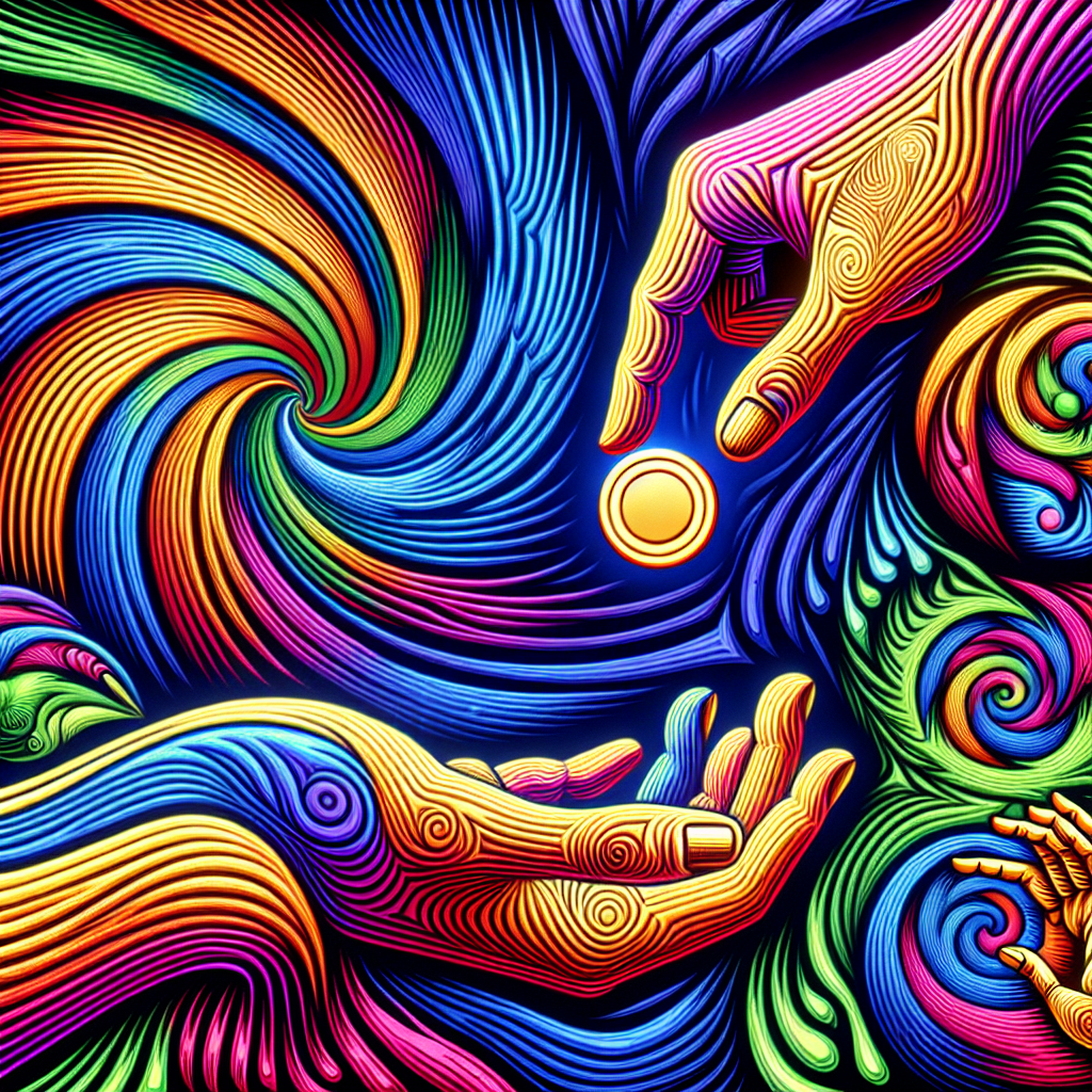 Psychedelic image representing the directness of direct grants(a