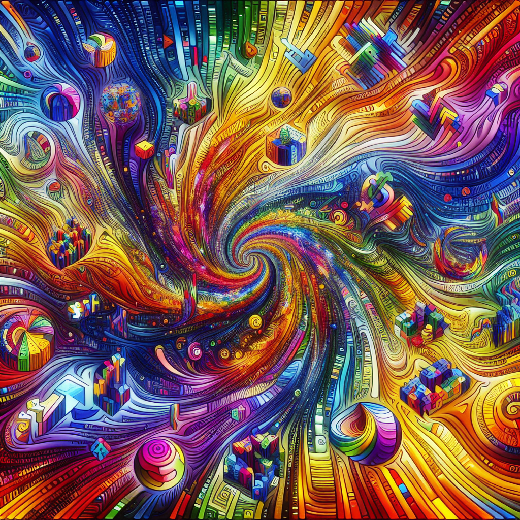 Psychedelic image representing the study of capitol allocation m
