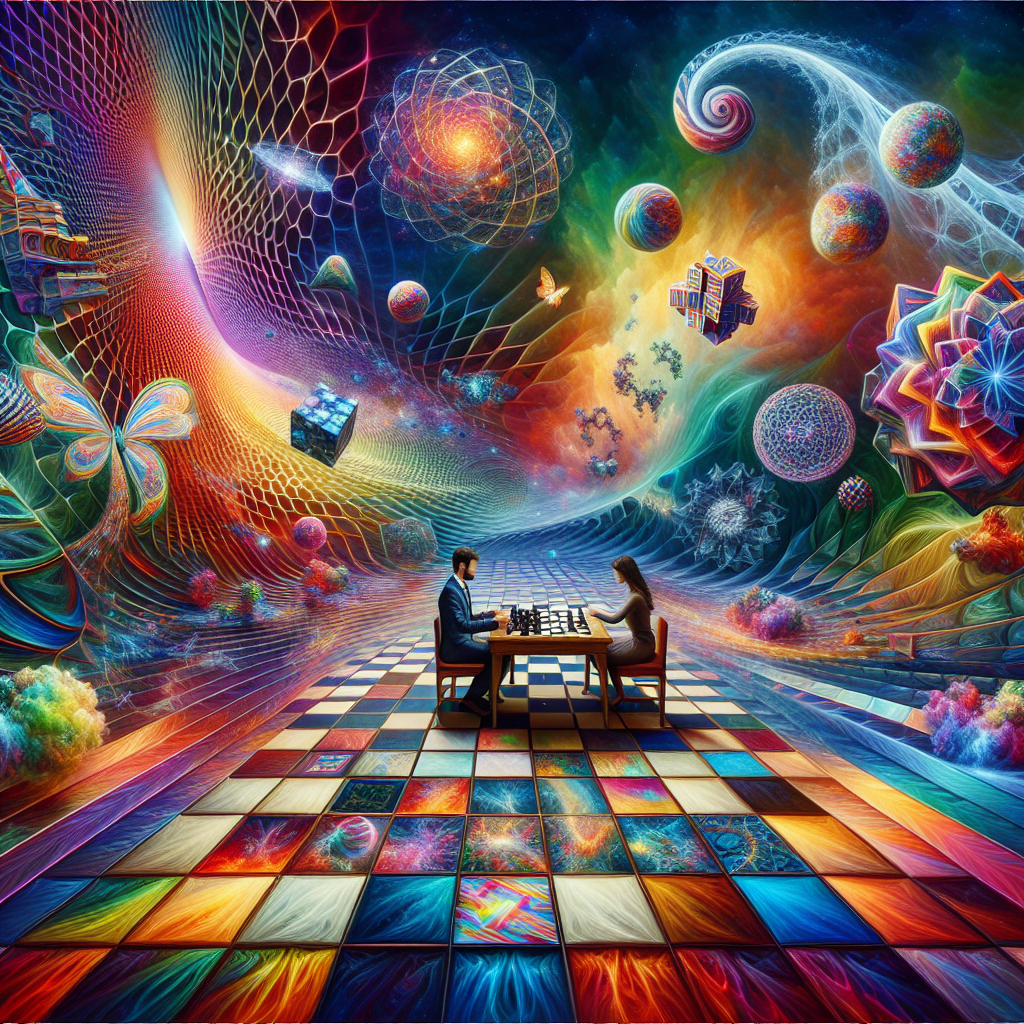 Psychedelic image representing the study of game theory