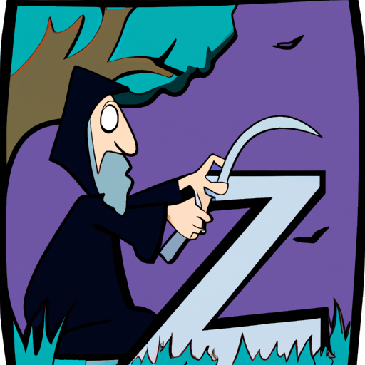Cartoon of grim reaper cutting down a Z