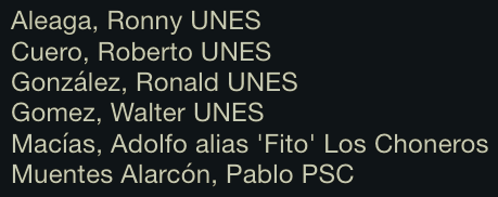 El cartel Durán (PSC) - Bélgica (UNES)