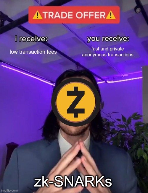 Zcash: privacy, good fees and fast transactions