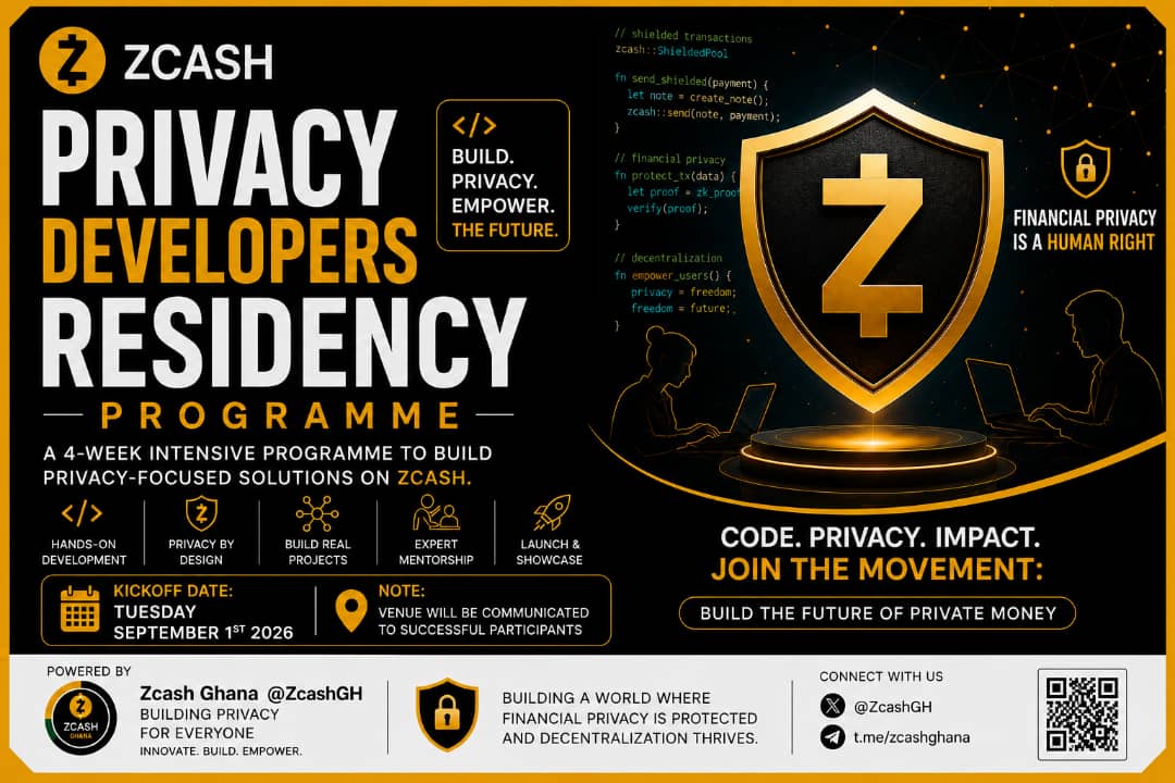 Help Us Build the Next Generation of Zcash Developers in Africa — Support the Zcash Privacy Developers Residency Programme