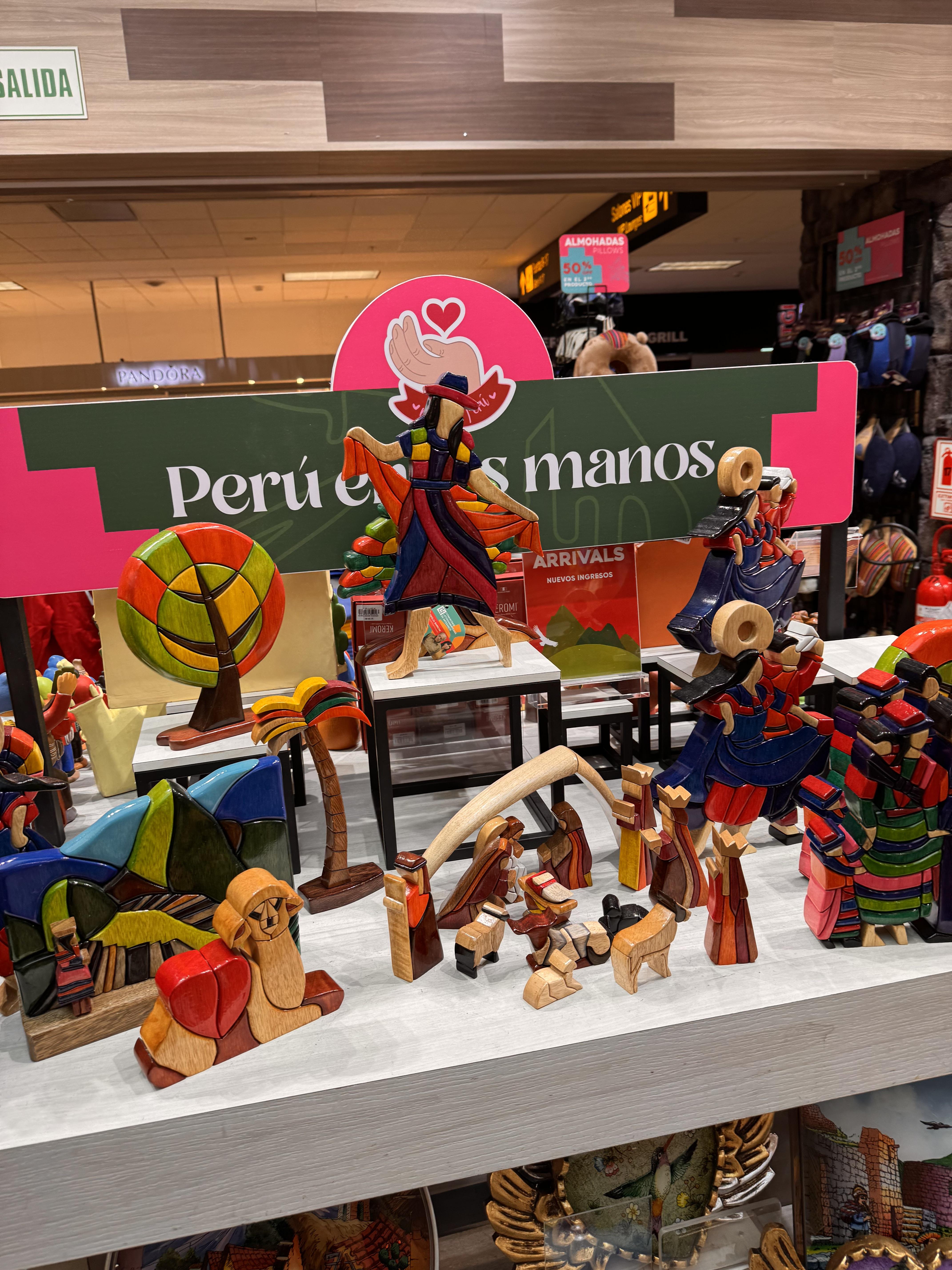 Artwork featured at Lima's Airport gift shop