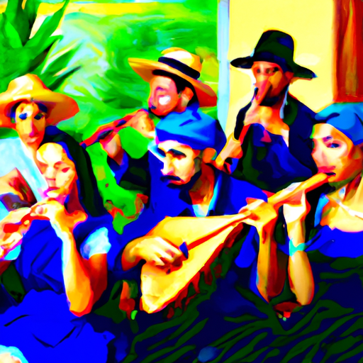 Venezuelan Llaneras group playing Pajarillo with quatros and Lla