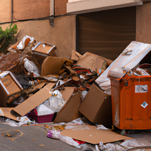 trash piled up on the city streets because of a garbage strike