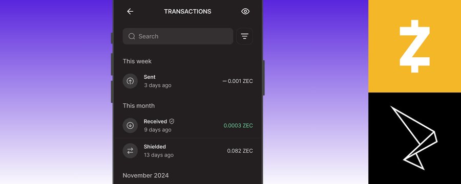 Zashi 1.4: Gestión de Transacciones Más Inteligente, Notas, Exportación para Impuestos y Más