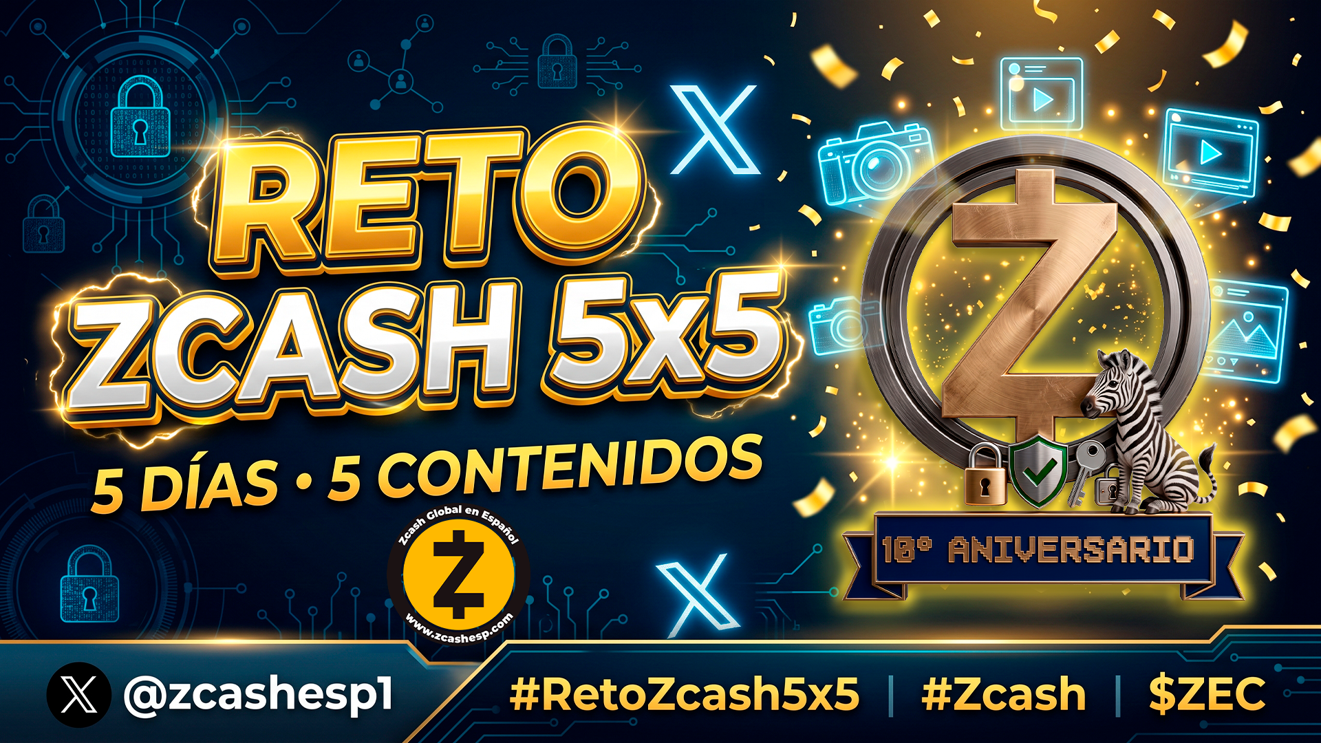 RETO ZCASH 5x5 en X