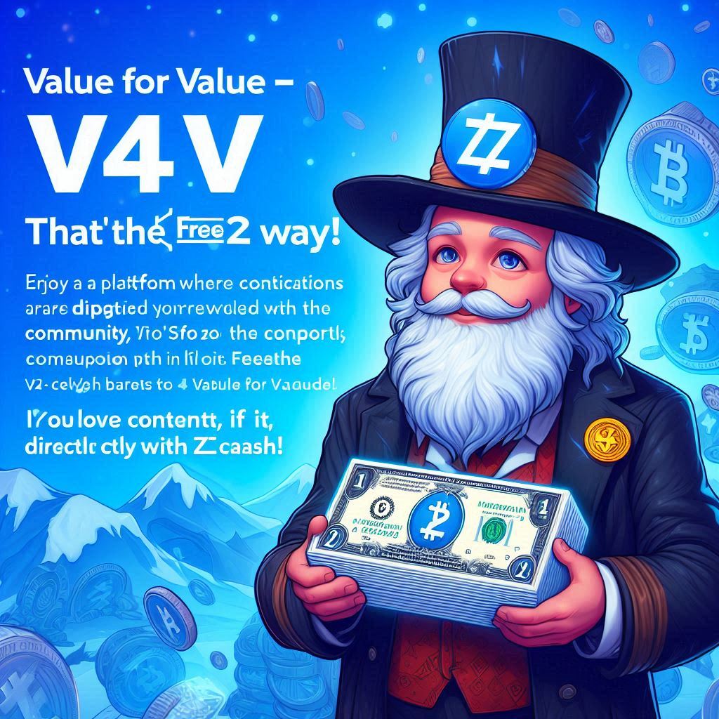 Value for value - V4V - that's the Free2Z way.
