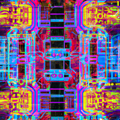 psychedelic interconnected servers in network futuristic abstract art with no letters