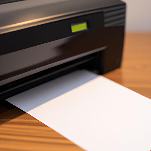 a document on a desk placed right beside an inkjet printer